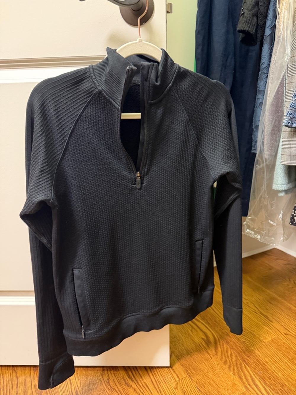 lululemon athletica Black Women's Quarter-Zip Waffle Pullover